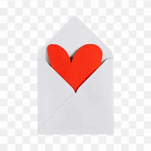 HD images of envelope with red heart